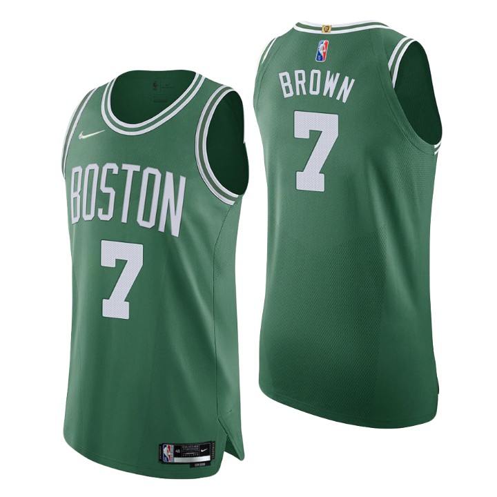 Men's Boston Celtics Jaylen Brown #7 75th Anniversary 2021-22 Icon Authentic Jersey 2401ILDP